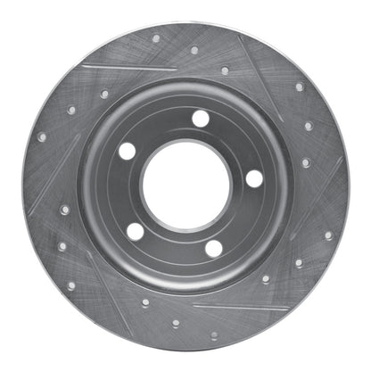 R1 Concepts R1 04-13 Mazda 3 Rear Left Drilled & Slotted Silver Brake Rotor