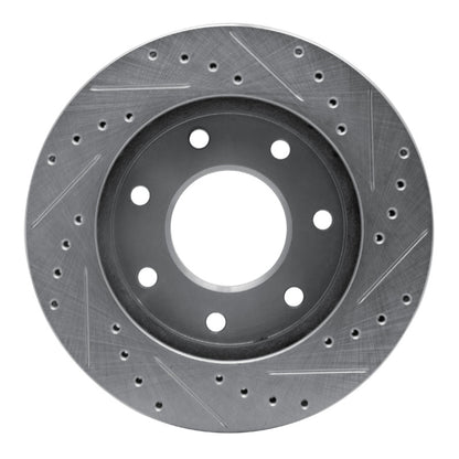 R1 Concepts R1 97-04 Ford F-250 4WD (Excl Super Duty) Front Left Drilled & Slotted Silver Brake Rotor