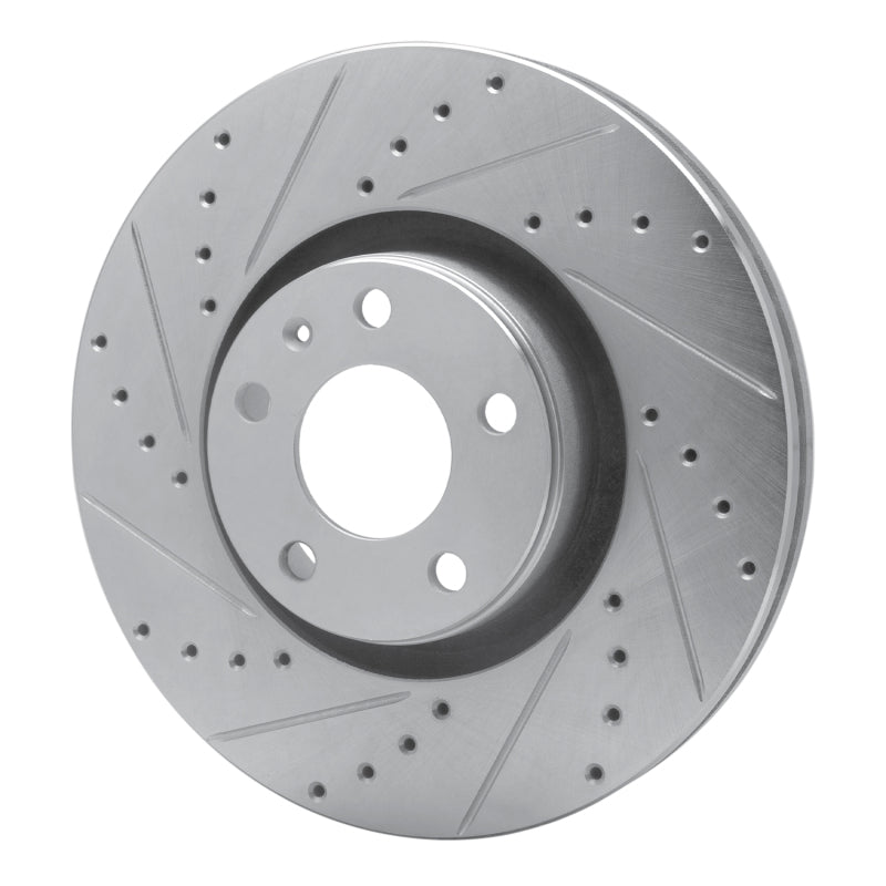 R1 Concepts R1 05-11 Audi A6 (USA/Canada) Front Left Drilled & Slotted Silver Brake Rotor