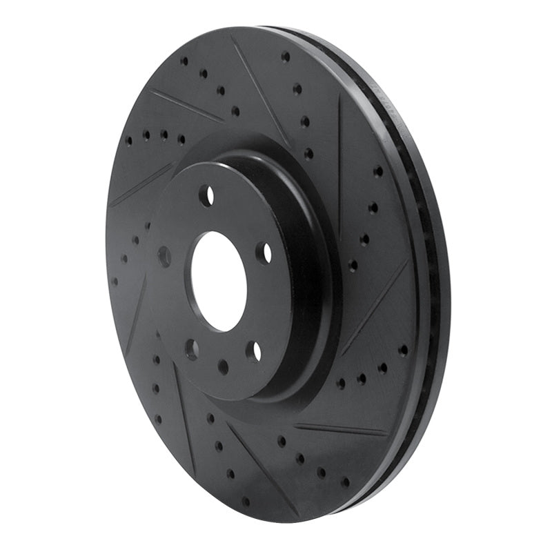 R1 Concepts R1 13-20 Ford Fusion Front Right Drilled & Slotted Black Brake Rotor