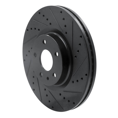 R1 Concepts R1 13-20 Ford Fusion Front Right Drilled & Slotted Black Brake Rotor
