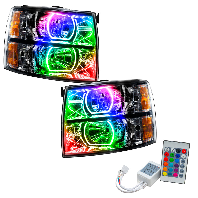 ORACLE Lighting Oracle 07-13 Chevy Silverado SMD HL - Black - Square Style - w/ Simple Controller