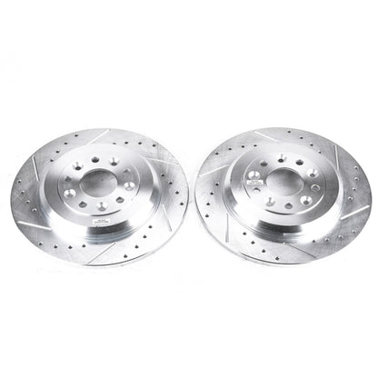 PowerStop Power Stop 11-15 Ford Edge Rear Evolution Drilled & Slotted Rotors - Pair