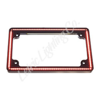Letric Lighting 11-17 HD Softail FXS/B/ 12-17 FLS/S Perfect Plate Light License Plate Frame Black