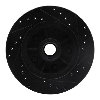 R1 Concepts R1 88-91 Chevrolet C1500 Front Left Drilled & Slotted Black Brake Rotor