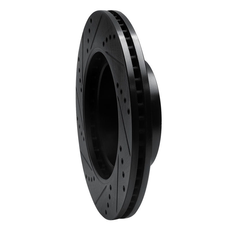 R1 Concepts R1 01-11 Ford Explorer Sport Front Right Drilled & Slotted Black Brake Rotor