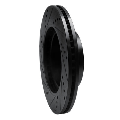 R1 Concepts R1 01-11 Ford Explorer Sport Front Right Drilled & Slotted Black Brake Rotor