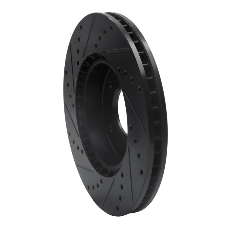 R1 Concepts R1 10-13 Kia Forte Koup Front Right Drilled & Slotted Black Brake Rotor