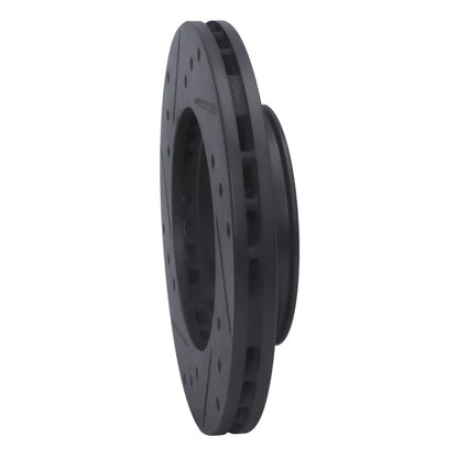 R1 Concepts R1 90-91 Toyota Celica Front Right Drilled & Slotted Black Brake Rotor