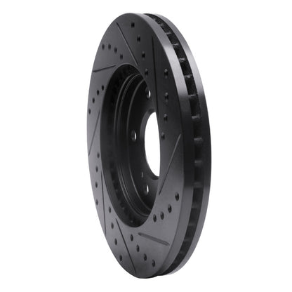 R1 Concepts R1 91-96 Acura NSX Front Left Drilled & Slotted Black Brake Rotor