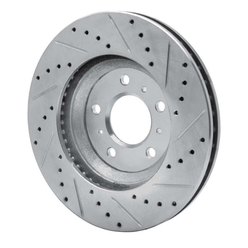 R1 Concepts R1 06-16 Buick Lucerne Front Left Drilled & Slotted Silver Brake Rotor