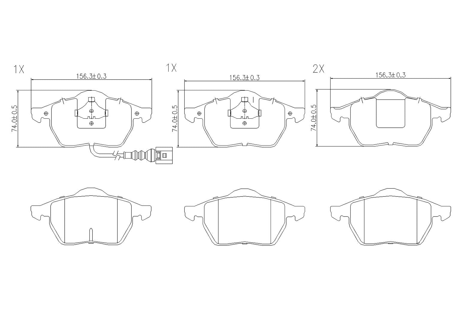 BOGAP A8210156 Brake Pad Set, Disc Brake