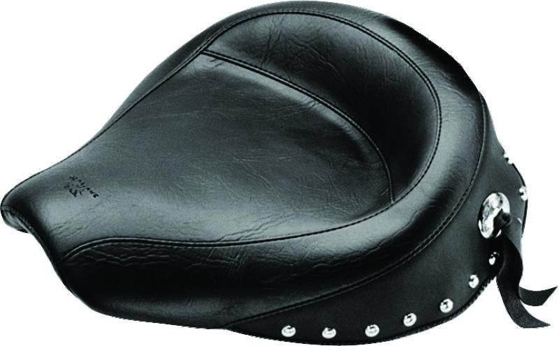 Mustang Motorcycle Mustang 58-84 Harley FX/FL Wide Touring Solo Seat w/Studs- Black