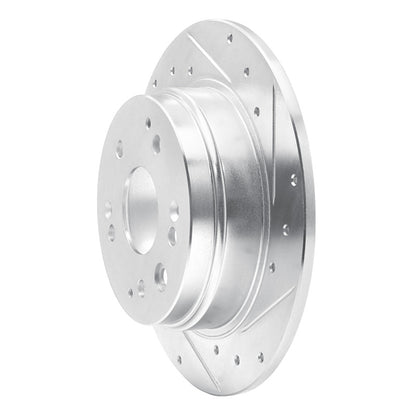 R1 Concepts R1 01-03 Acura CL Rear Right Drilled & Slotted Silver Brake Rotor