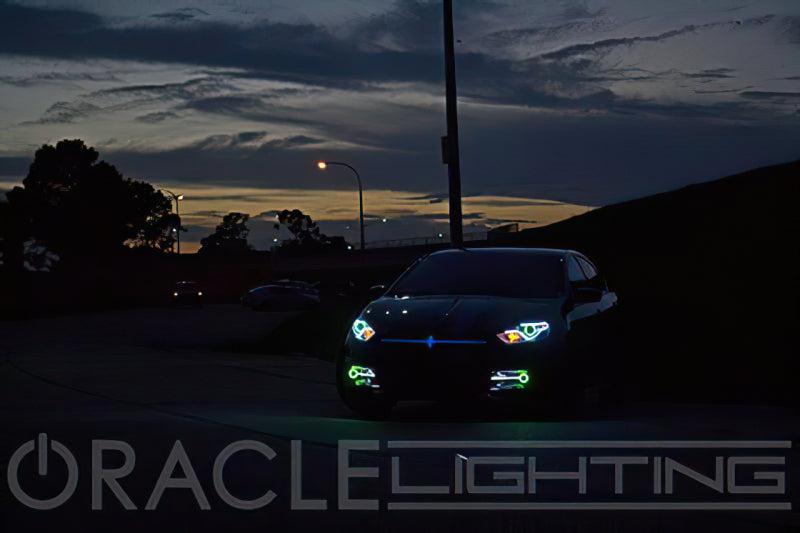 ORACLE Lighting Oracle 13-16 Dodge Dart Surface Mount LED Projector Fog Light Halo Kit - Red
