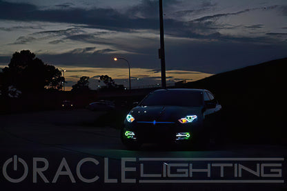 ORACLE Lighting Oracle 13-16 Dodge Dart Surface Mount LED Projector Fog Light Halo Kit - Red