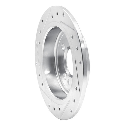 R1 Concepts R1 02-15 Mini Cooper Clubman Rear Right Drilled & Slotted Silver Brake Rotor