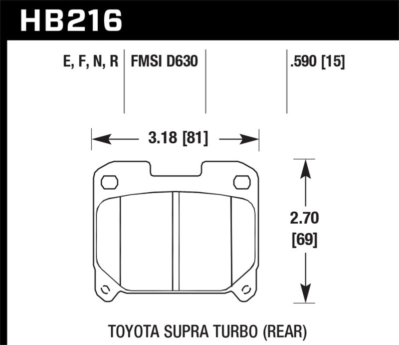 Hawk Performance Hawk 93-98 Toyota Supra TT HPS 5.0 Street Rear Brake Pads