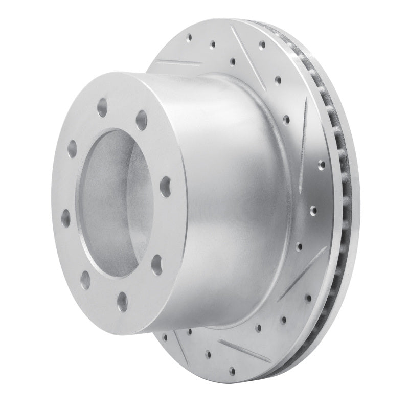 R1 Concepts R1 01-10 Chevrolet Silverado 3500 HD Rear Right Drilled & Slotted Silver Brake Rotor