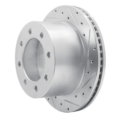R1 Concepts R1 01-10 Chevrolet Silverado 3500 HD Rear Right Drilled & Slotted Silver Brake Rotor