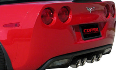 CORSA Performance Corsa 06-11 Chevrolet Corvette C6 Z06/ZR1 Sport Cat-Back Dual Rear Exit w/ Twin 4.0in Black Tips