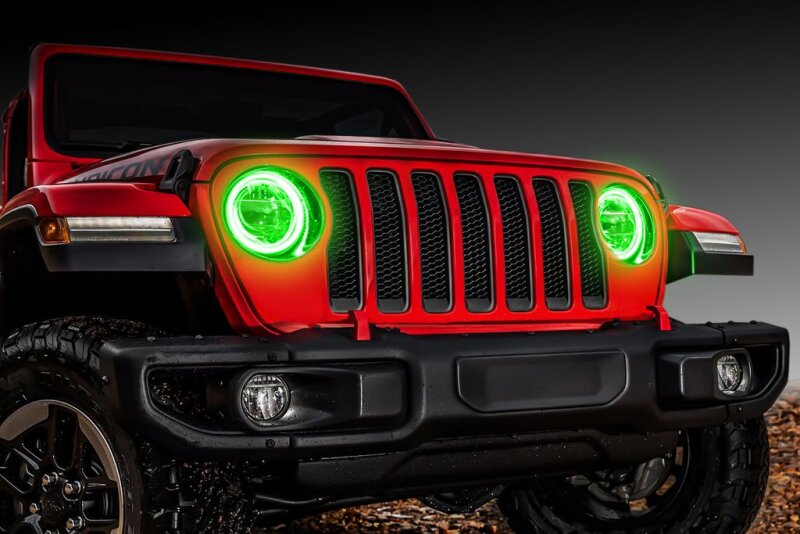 ORACLE Lighting Oracle Jeep Wrangler JL/Gladiator JT LED Surface Mount Headlight Halo Kit - ColorSHIFT