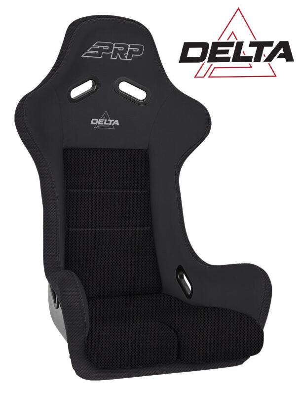 PRP Seats PRP Delta Composite Seat- Black (PRP Silver Outline/Delta Silver- Black Stitching)