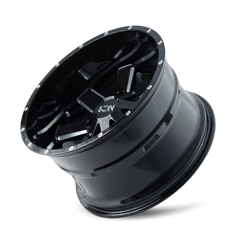 ION Wheels ION Type 141 17x9 / 5x114.3 BP / -12mm Offset / 87mm Hub Gloss Black Milled Wheel
