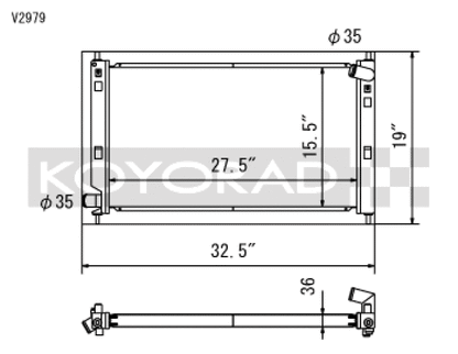 Koyo 08-09 Mitsubishi Evolution X (AT/MT) / Ralliart Turbo Radiator