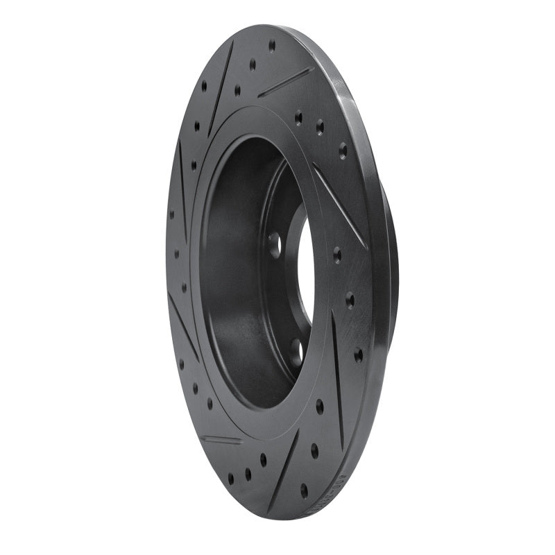 R1 Concepts R1 11-16 Mini Cooper Countryman Rear Right Drilled & Slotted Black Brake Rotor