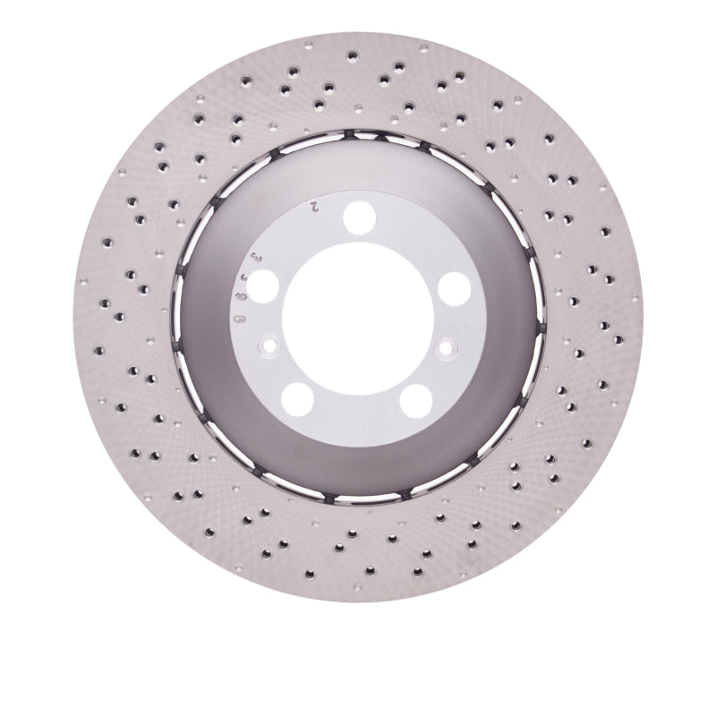 DFC 13-19 Porsche 911 Left Front Drilled Hi-Carbon Alloy Geomet Coated Rotor