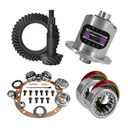 Yukon Gear & Axle Yukon 8.5in GM 4.56 Rear Ring & Pinion Install Kit 30 Spline Positraction Axle Bearings and Seals