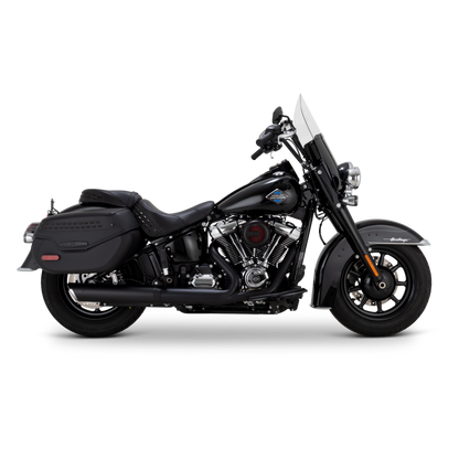 Vance and Hines Vance & Hines 2025+ HD Softail Twin Slash 4in Round Black Slip-On Exhaust