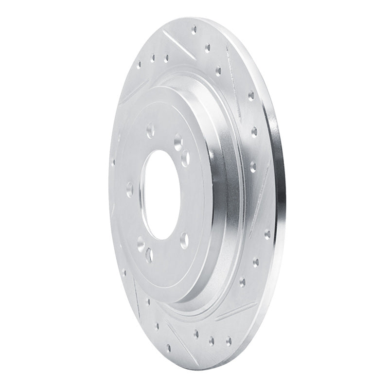 R1 Concepts R1 17-25 Hyundai TUCSON Rear Right Drilled & Slotted Silver Brake Rotor