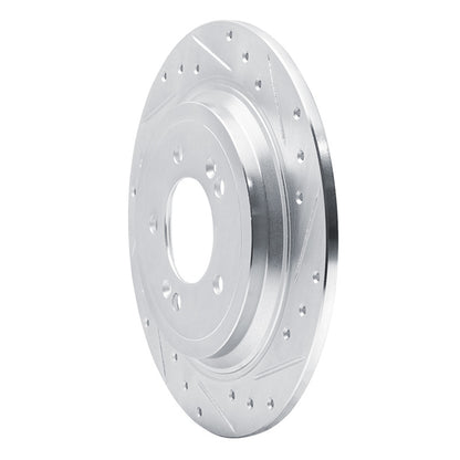 R1 Concepts R1 17-25 Hyundai TUCSON Rear Right Drilled & Slotted Silver Brake Rotor