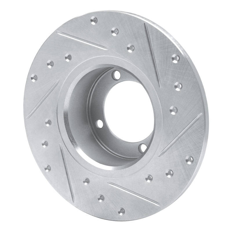 R1 Concepts R1 67-74 Opel Manta Front Left Drilled & Slotted Silver Brake Rotor