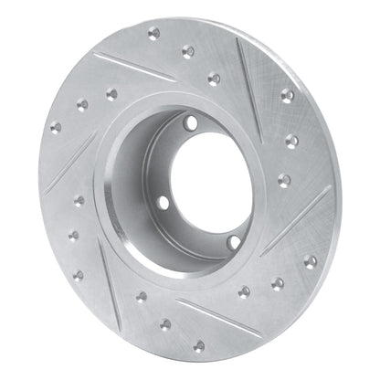 R1 Concepts R1 67-74 Opel Manta Front Left Drilled & Slotted Silver Brake Rotor