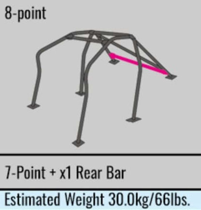 Cusco 91-00 Toyota Soarer Safety21 Through Dash 7pt 2 Passenger Roll Cage - White (S/O / No Cancel)