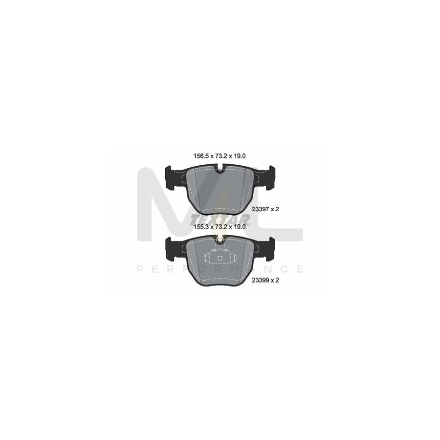 TEXTAR 2339703 Brake pad set for LAND ROVER Range Rover III (L322) prepared for wear indicator, with accessories | ML Performance Car Parts