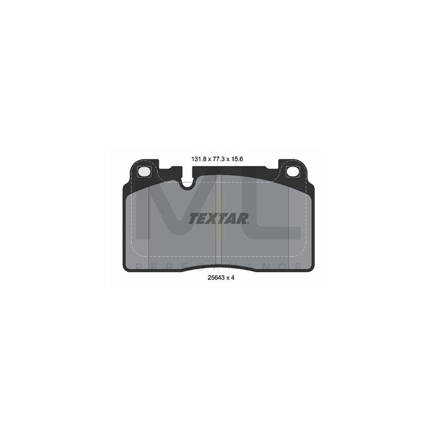 TEXTAR 2564302 Brake pad set for AUDI Q5 (8RB) prepared for wear indicator | ML Performance Car Parts