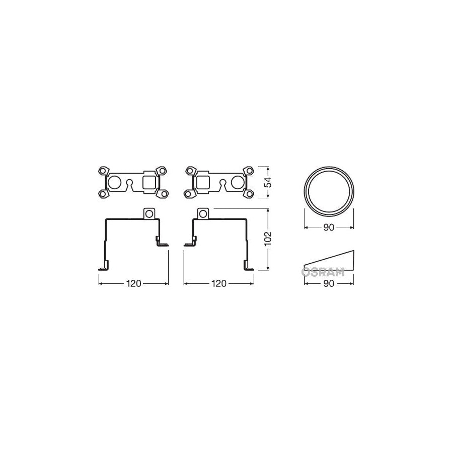 OSRAM  Ledfog101 Ty M Holder Fog Light