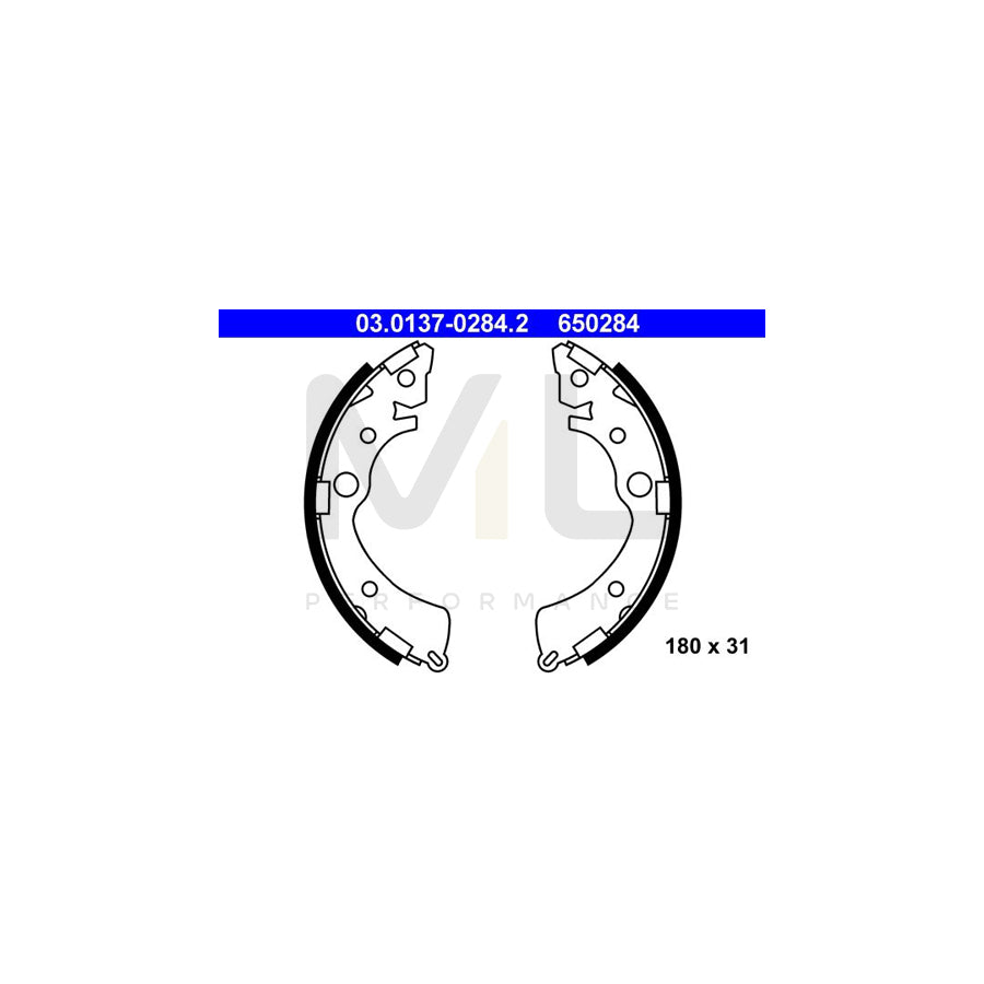 ATE 03.0137-0284.2 Brake Shoe Set