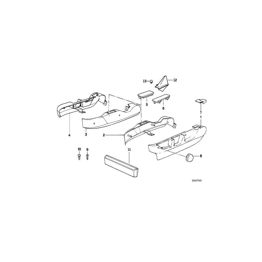 Genuine BMW 52108104685 E34 Covering Outer Left SCHWARZ (Inc. 518i) | ML Performance UK Car Parts