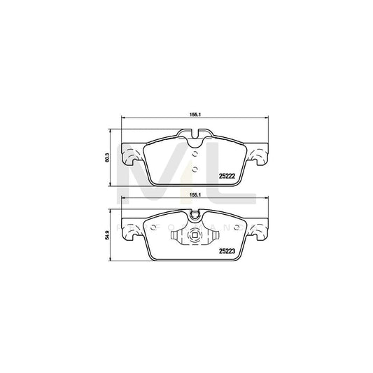 Hella 8DB 355 015-711 Brake Pad Set For Peugeot 508 Incl. Wear Warning Contact