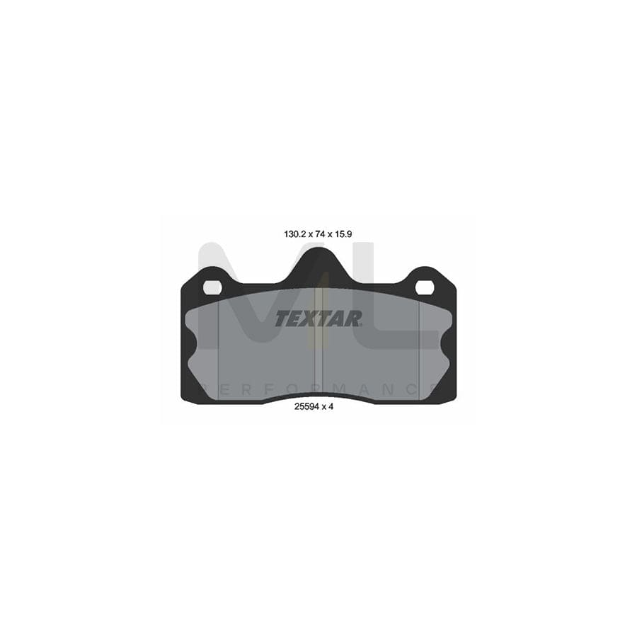 TEXTAR 2559401 Brake pad set not prepared for wear indicator, without accessories | ML Performance Car Parts