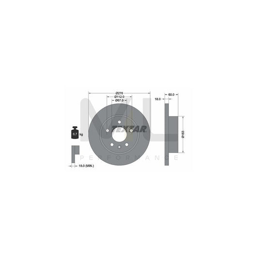 TEXTAR PRO 92129203 Brake Disc suitable for MERCEDES-BENZ V-Class (W638/2) Solid, Coated, without wheel hub, without wheel studs | ML Performance Car Parts