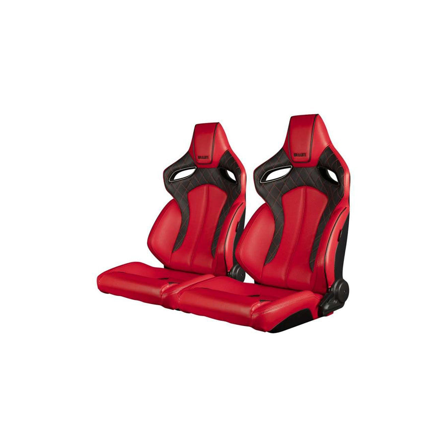 BRAUM Orue Series Racing Seats (Diamond Ed. Red Leatherette) – Pair