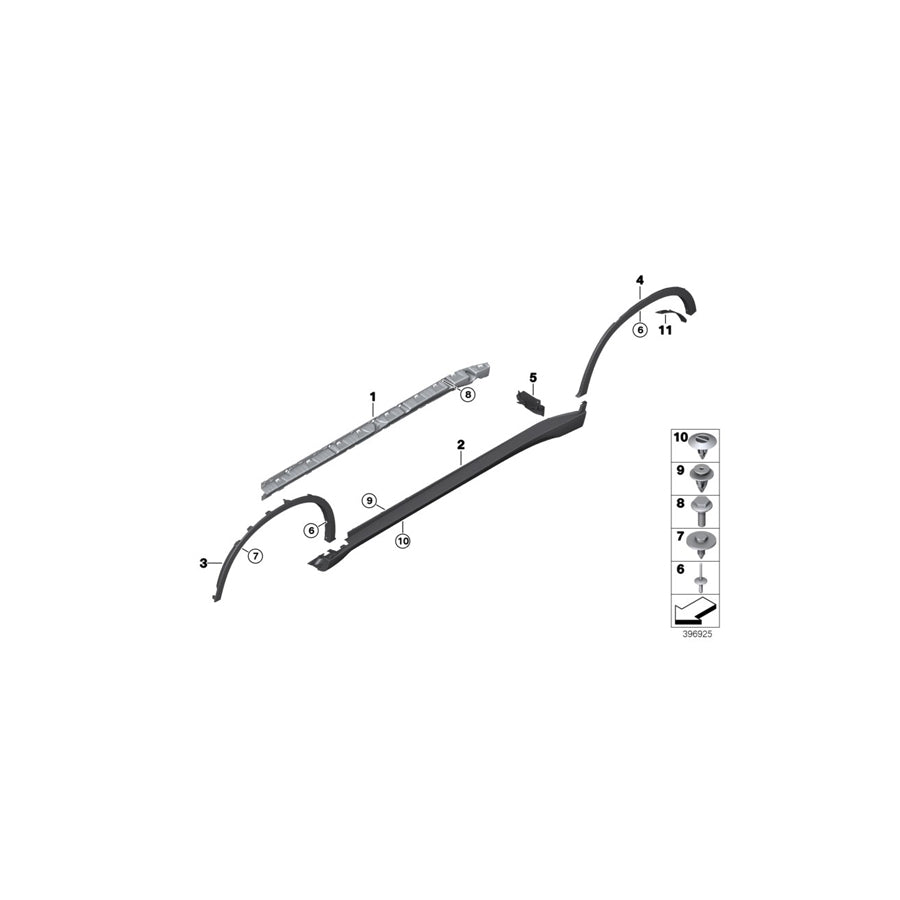 Genuine BMW 51757343615 F16 Deflector Lip, Rear Left (Inc. X6 40dX) | ML Performance UK Car Parts