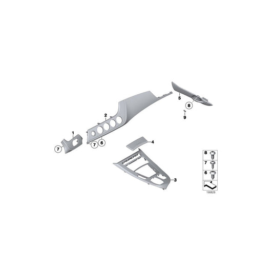 Genuine BMW 51419167032 E89 Door Handle, Alu Linear Brushed, Right (Inc. Z4) | ML Performance US Car Parts