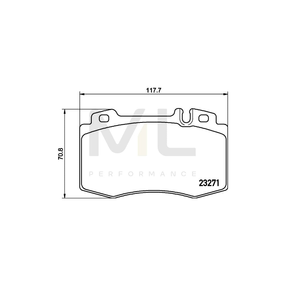 Hella 8DB 355 008-691 Brake Pad Set Prepared For Wear Indicator